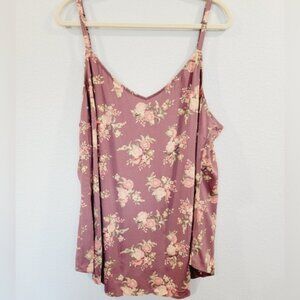 NWT Torrid Ava Stretch Challis Cami Bonita Floral Rose Taupe Torrid Plus Size 2